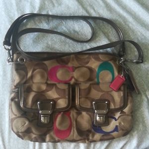 Coach Cross Body Purse with colors